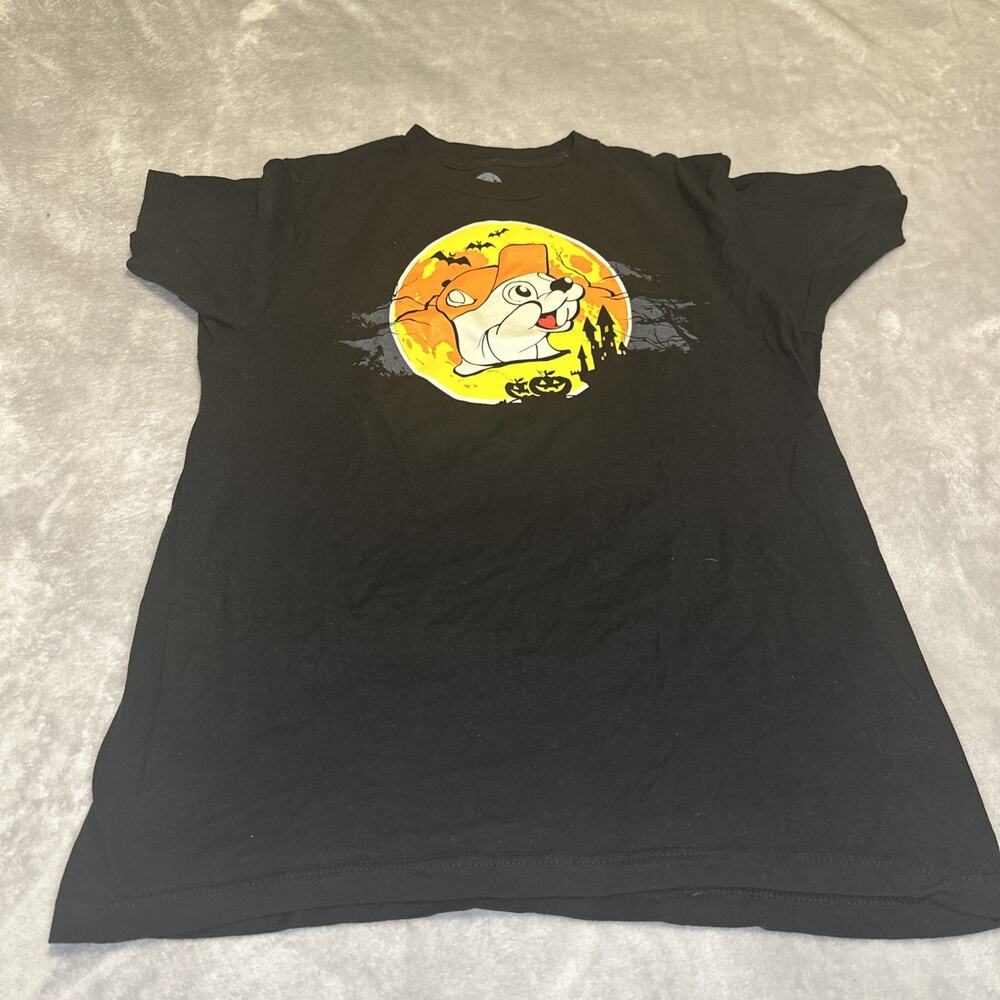 BUC-EE'S BLACK‎ T-SHIRT HALLOWEEN LET'S BOO THIS! SIZE Medium Fall Ghost Goblin